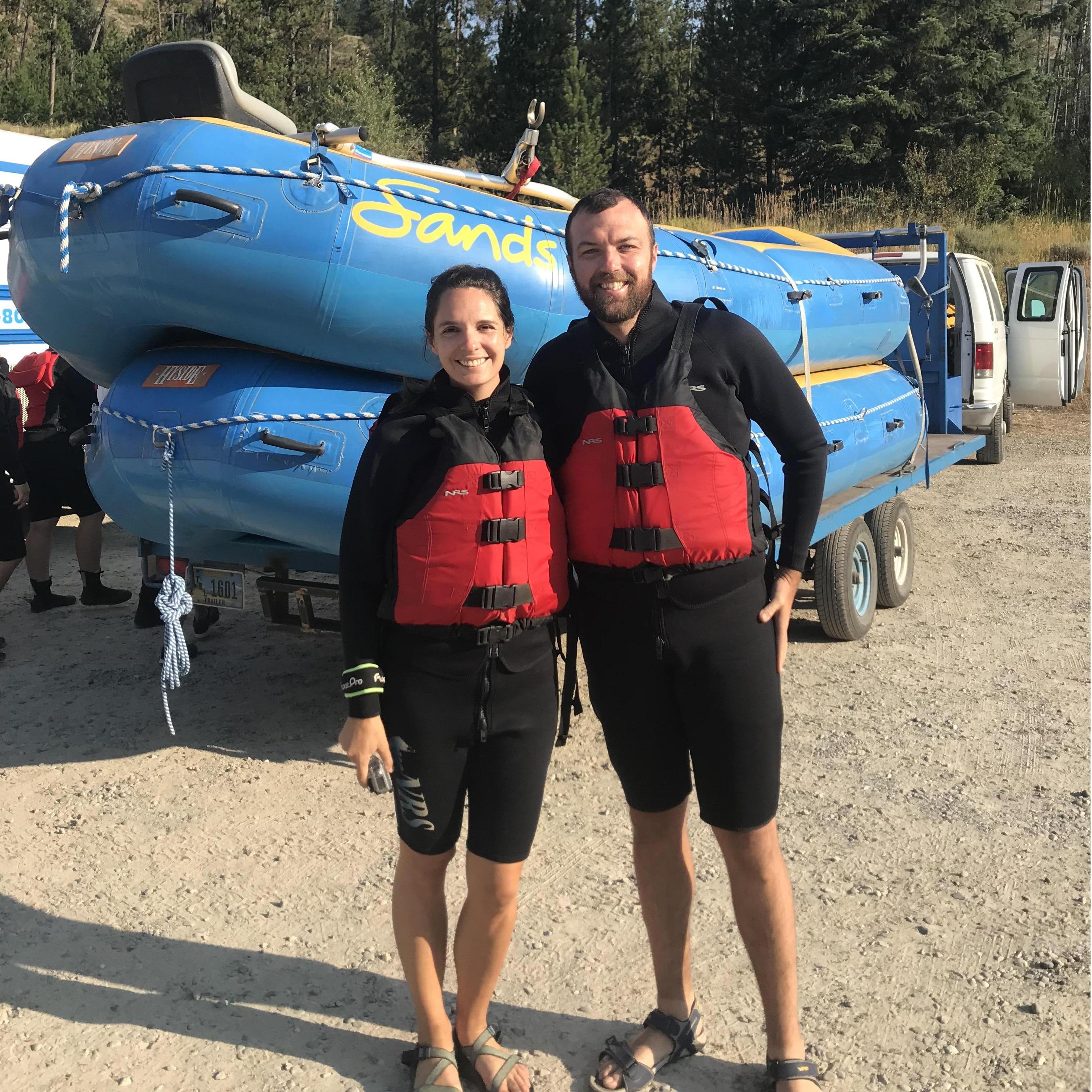 White water rafting in Grand Tetons National Park, Wyoming, USA