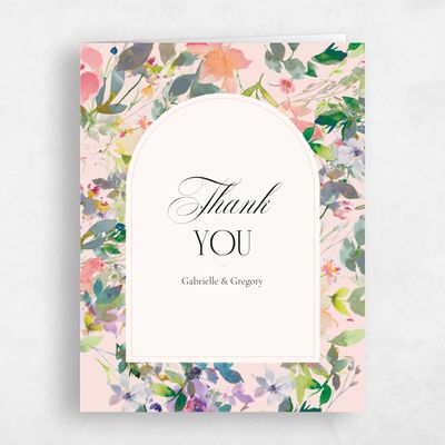 Blush, Pink Wedding Thank You - Addison Portrait