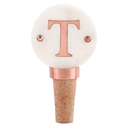 Mud Pie T INITIAL COPPER WINE BOTTLE TOPPER