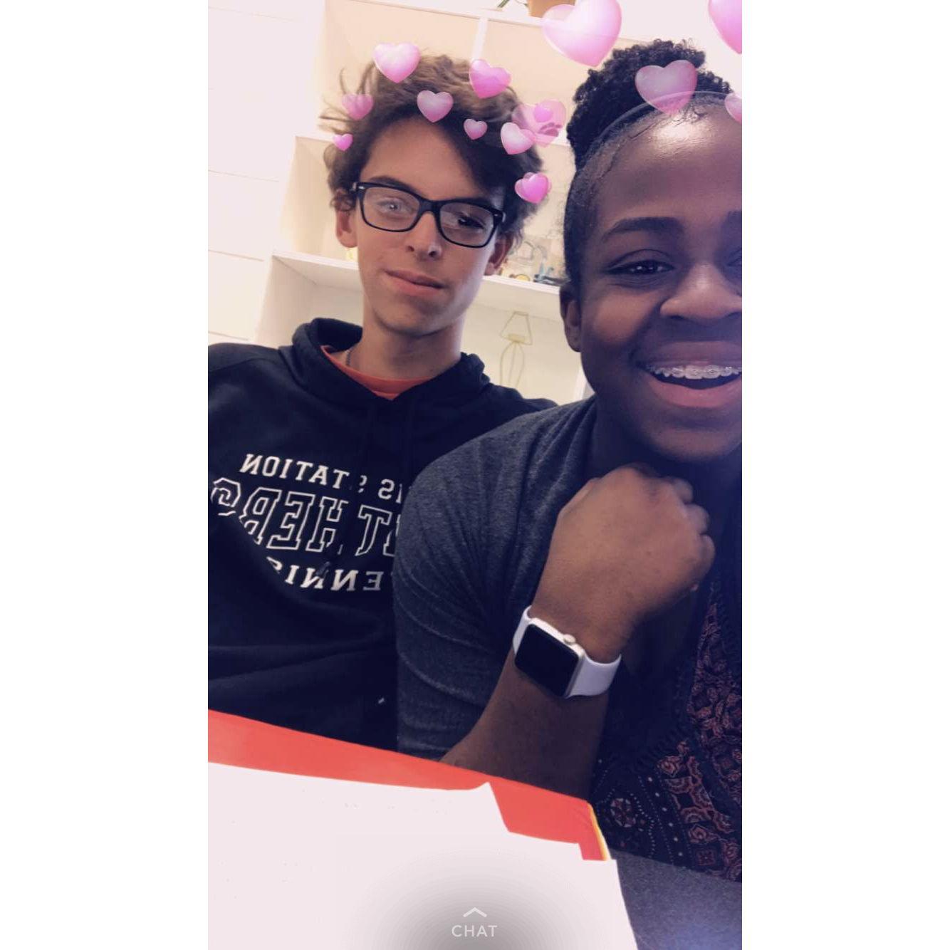 We're "high-school sweethearts" for a reason haha, here's us in high school!