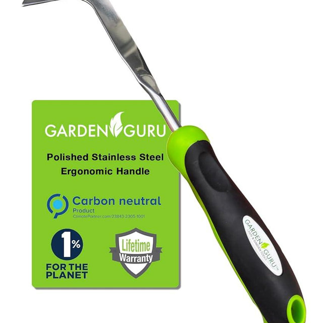 Garden Guru Patio Crack Weeder Tool with Ergonomic Handle – Stainless Steel Weed Puller for Patio Sidewalk Driveway Cracks | Rust Resistant