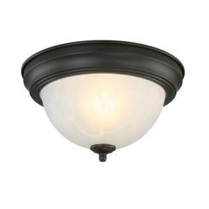 2-Light Rust Flushmount