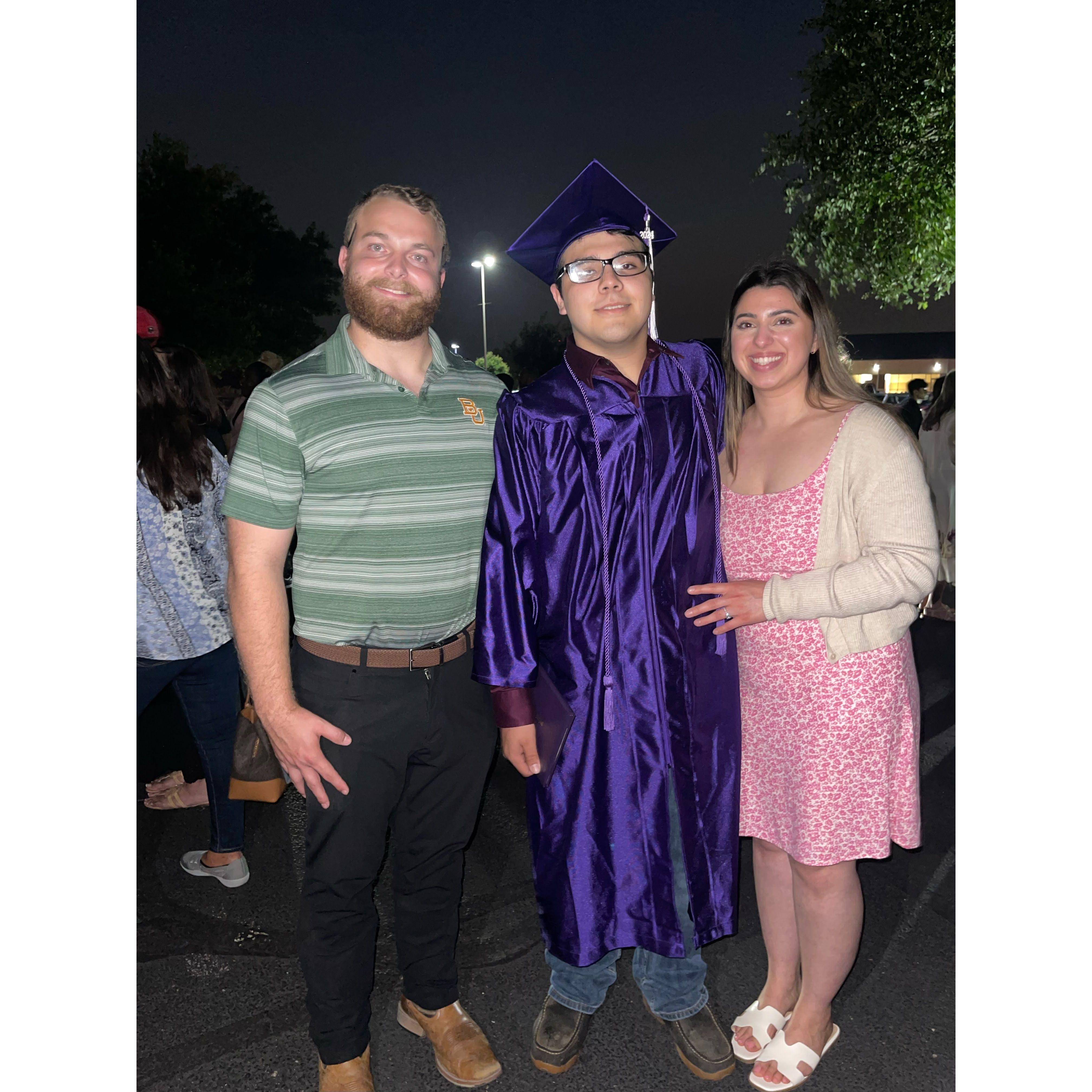 Brother's life milestones, high school graduation