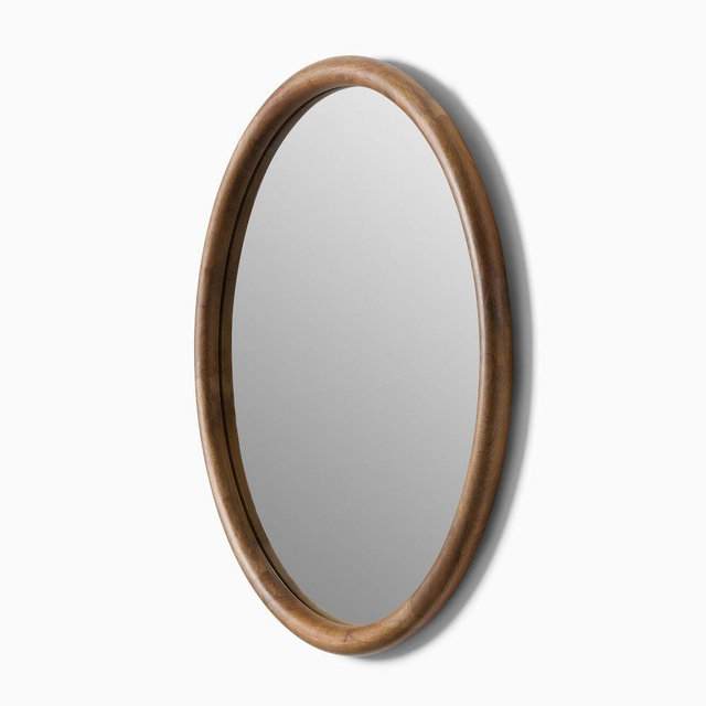 Chelsea Wall Mirror, Burnt Wax Mango, 30" Round