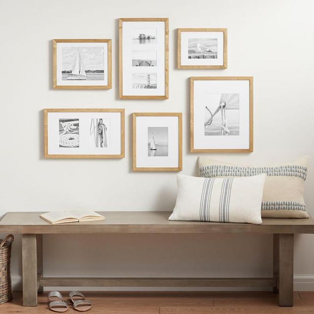 Wood Gallery Assorted Frames, Set of 6 - Natural