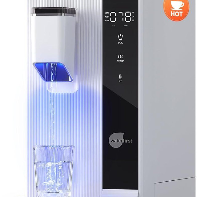 WaterFirst® Dr.Water UV Countertop Reverse Osmosis System, 3S Instant Heat Portable RO Water Filter, NSF/ANSI 58 Certified, 5 Stages Purification, No Installation, 4:1 Pure to Drain