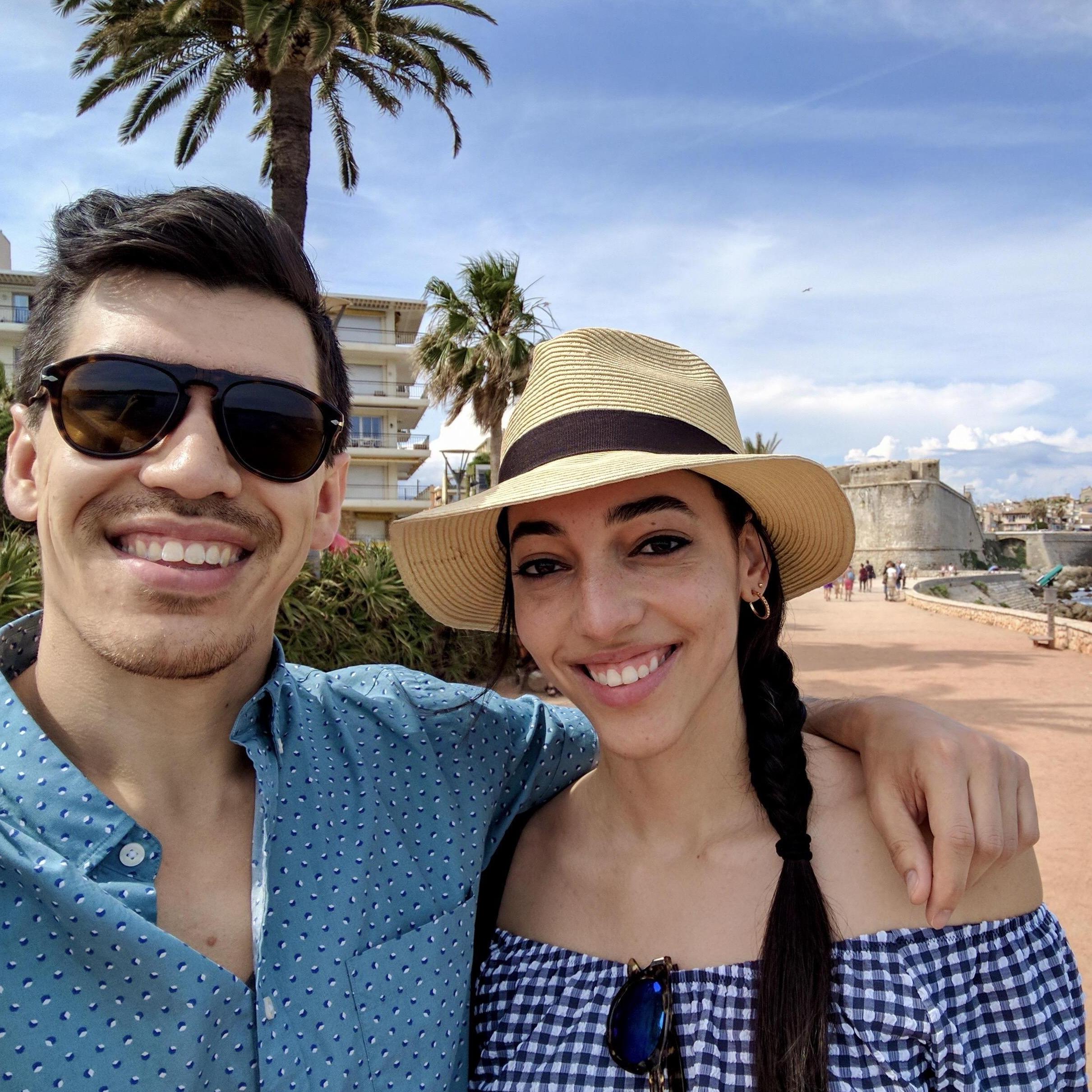 Antibes, 2017. Erin accidentally said "I love you" first here while eating a bowl of seafood pasta. Ask us about this story in person!