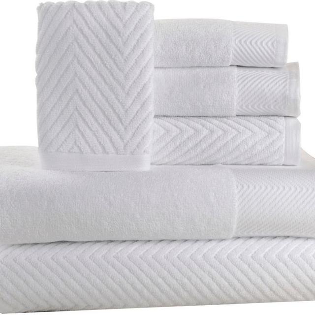 Elegance Spa 100-percent Egyptian Cotton Jacquard 6-piece Towel Set