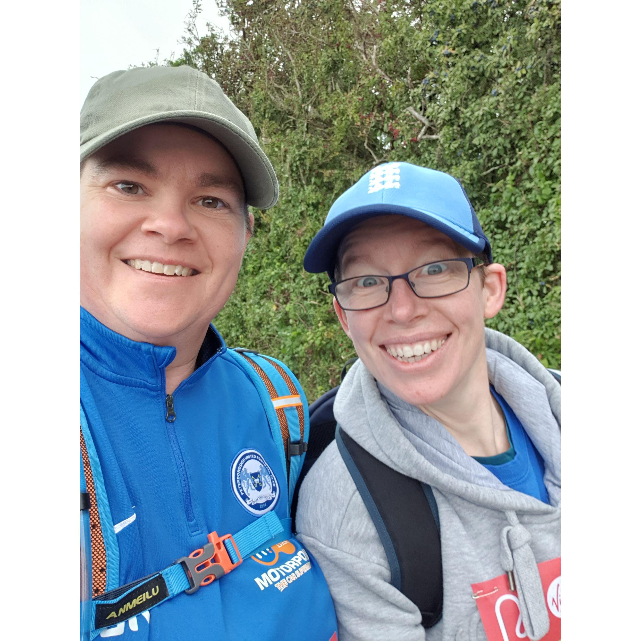 During our 2nd London Marathon (the first one was too wet for photographs!!)