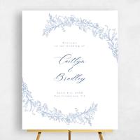 Blue Wedding Sign - Daphnel Portrait
