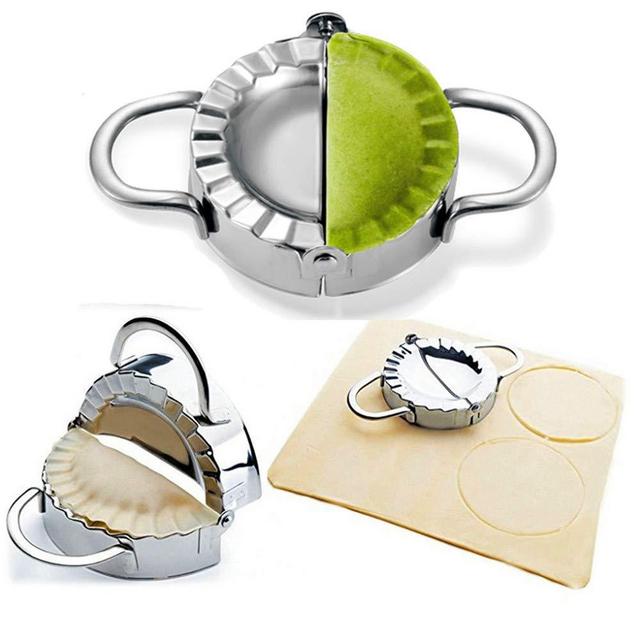 BellaBetty Dumpling Maker - Dumpling Press/Stainless Steel Empanada Press/Pie Ravioli Dumpling Wrappers Mold Kitchen Accessories (9.5cm/3.74" Large)