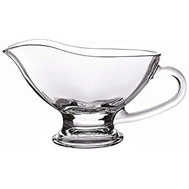 Bezrat Large 10 oz crystal Coupe Shaped Gravy Sauce Boat
