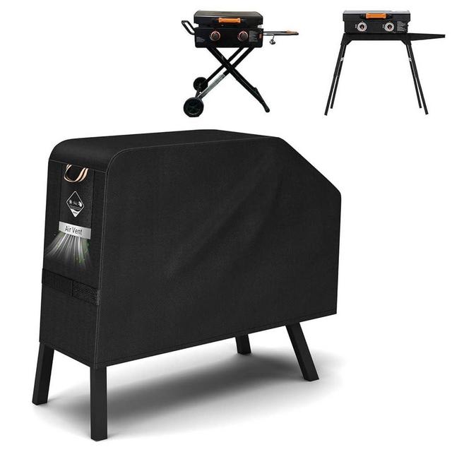 KINGLY Griddle Cover for Blackstone 22/17 Inch Griddle with Hood & Stand, Rip-Proof Heavy Duty, Waterproof UV & Fade Resistant, Velcro Strap & Air Vent