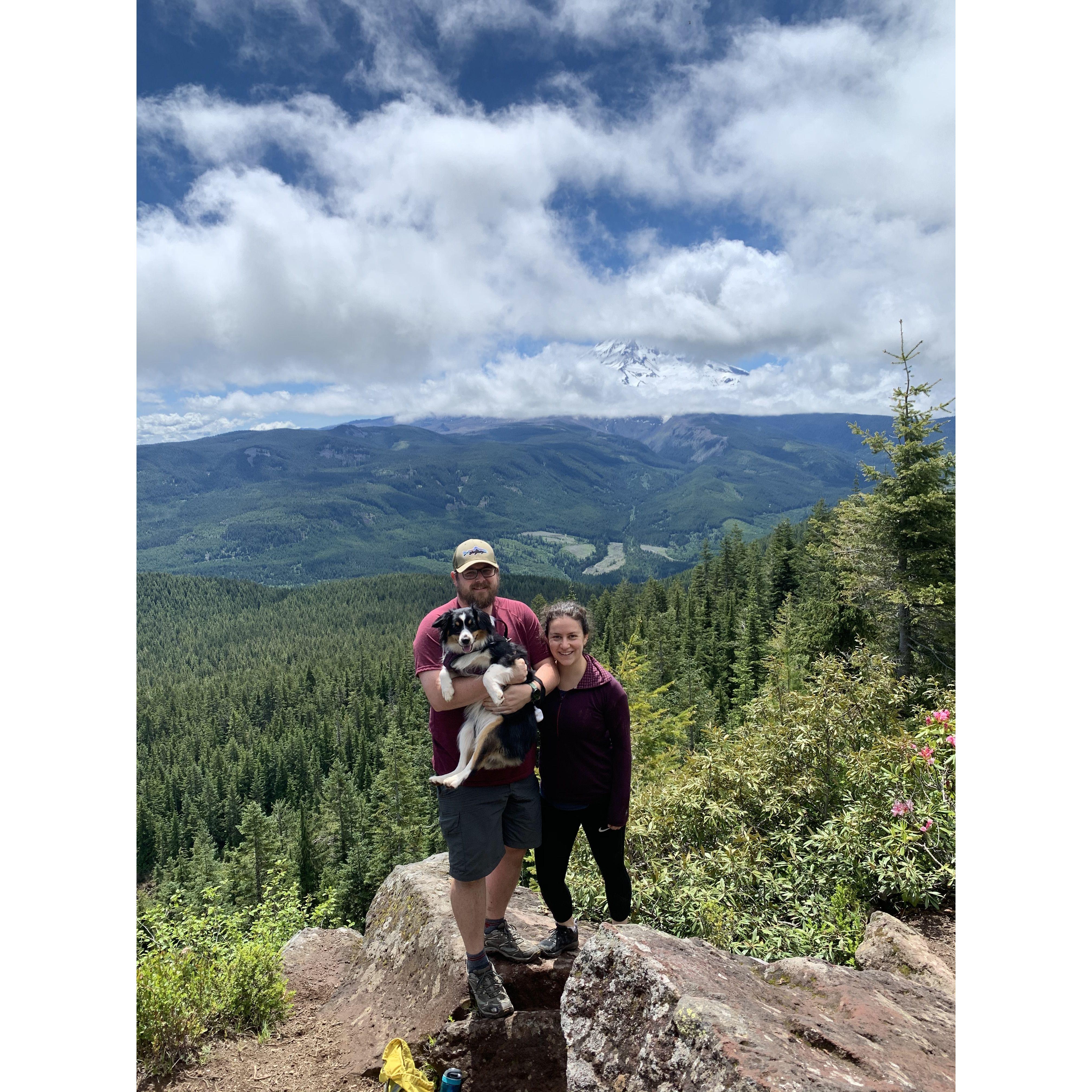 Remi's first hike at Lost Lake Butte by Mt. Hood