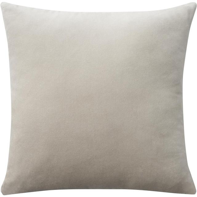 Mina Victory Sofia Solid Reversible Velvet 20" x 20" Grey Indoor Throw Pillow