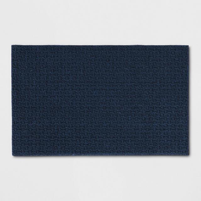 2'6"X3'10" Solid Washable Tufted Accent Rug Blue - Made By Design™