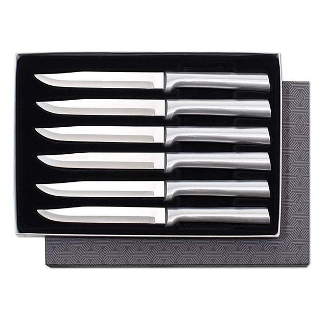 Rada Cutlery Utility Steak Knives Gift Set – Stainless Steel Blades With Aluminum Handles, Set of 6