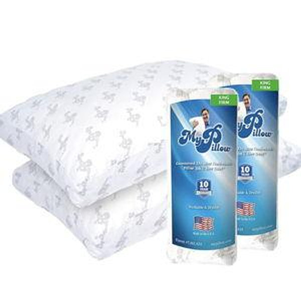MyPillow Bedding Bed Pillows for Sleeping King Size, Set of 2, Gusseted for Back, Stomach or Side Sleepers - My Pillow Premium Pillow [King, Firm]
