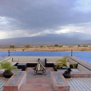 Drinks at Ngorongoro Oldeani Mountain Lodge