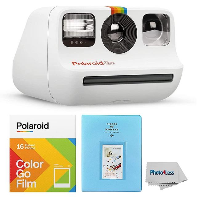 Polaroid GO Camera White + Polaroid GO Color Film – Double Pack + Album + Strap