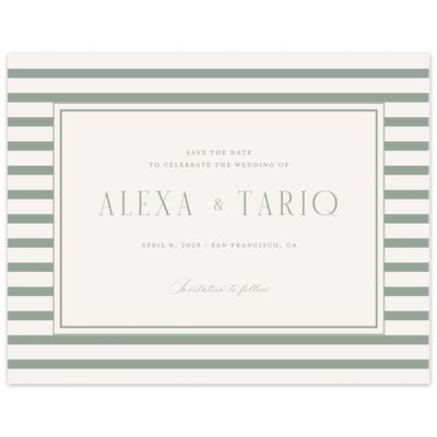 Sage, Green Wedding Digital Save the Date - Azelie Landscape
