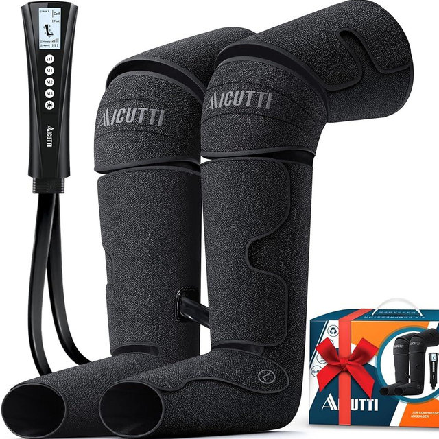 AICUTTI Christmas Gifts for Women, Men, Air Compression Foot and Leg Massager with Heat Gifts for Dad, Mom from Daughter, Son, Gifts for Mothers Day, Fathers Day, Birthday, Helps for Swelling, Edema