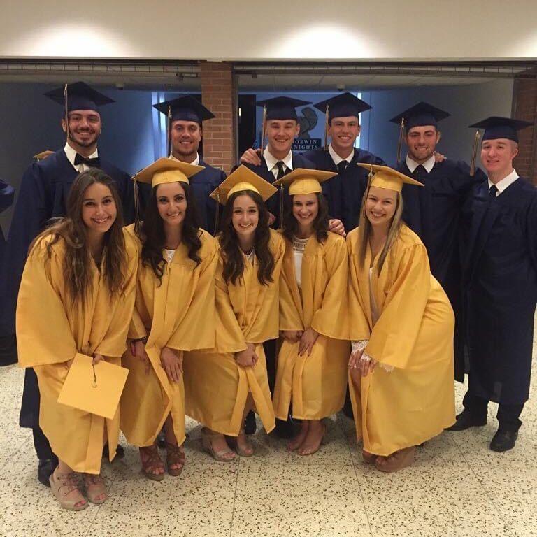 us at our highschool graduation! (Jeremy 3 in from the right and Gianna is first one on the left!)
