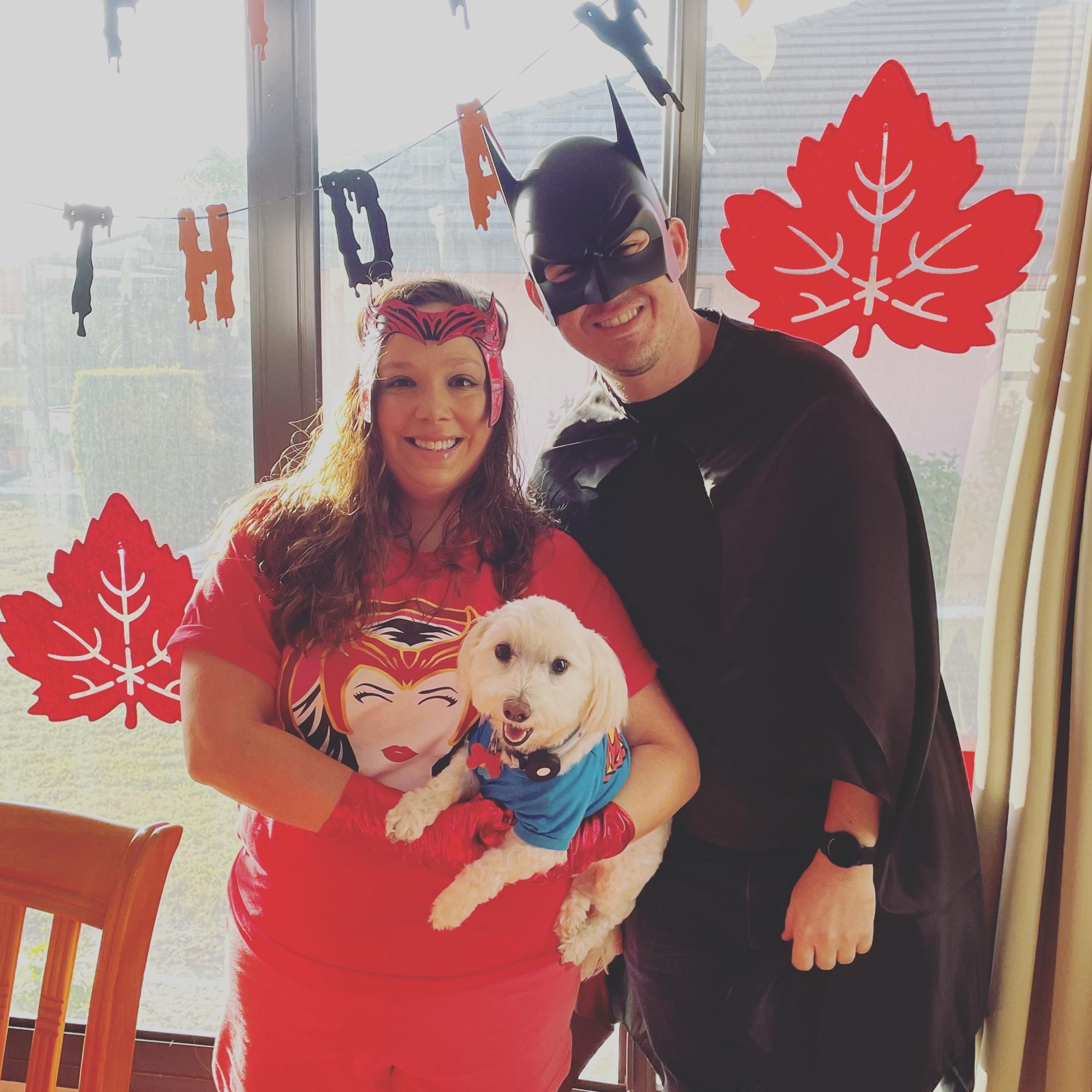 Halloween 2022 Batman, Wanda and Clark as Superman
