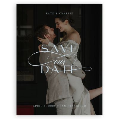 Baby Blue Wedding Digital Save the Date - Calle Photo