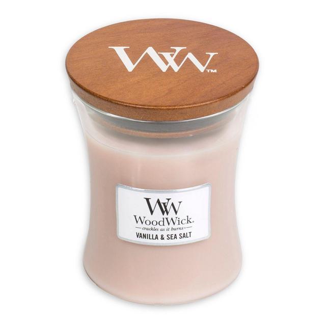 WoodWick® Vanilla & Sea Salt Medium Hourglass Jar Candle