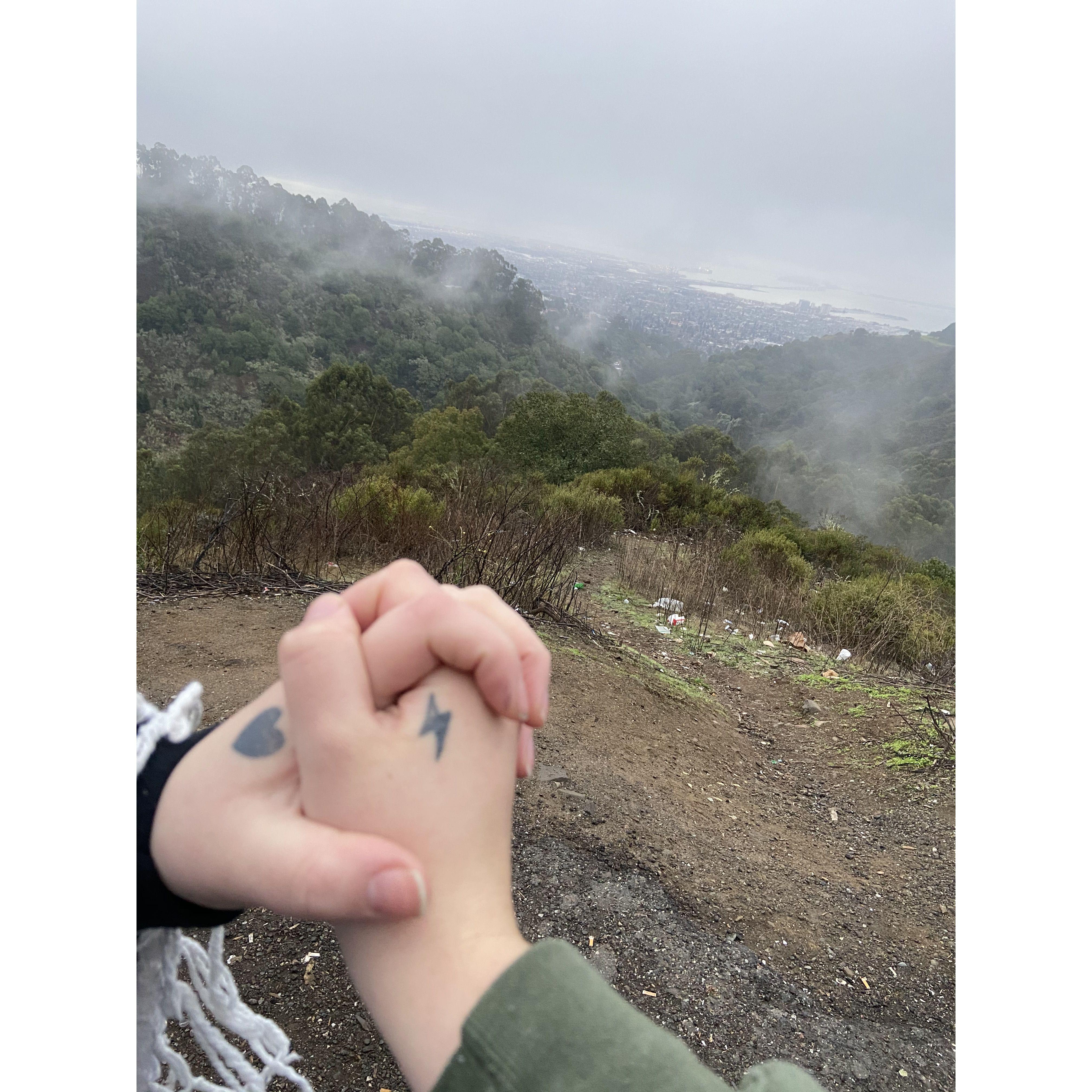 A heart & lightening bolt.