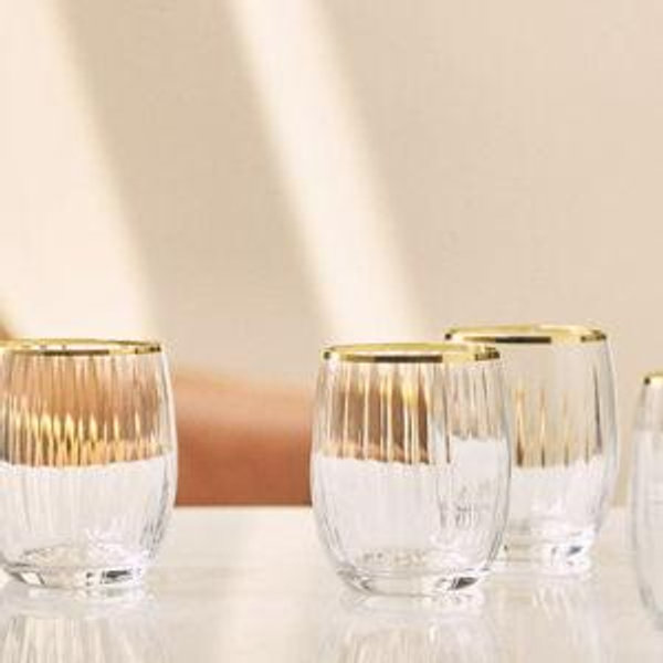 Waterfall Stemless Wine Glasses, Set of 4