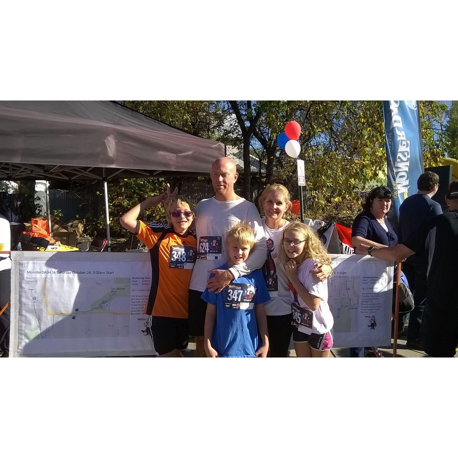 2015. our first 5K race together as a family in The Monster dash.