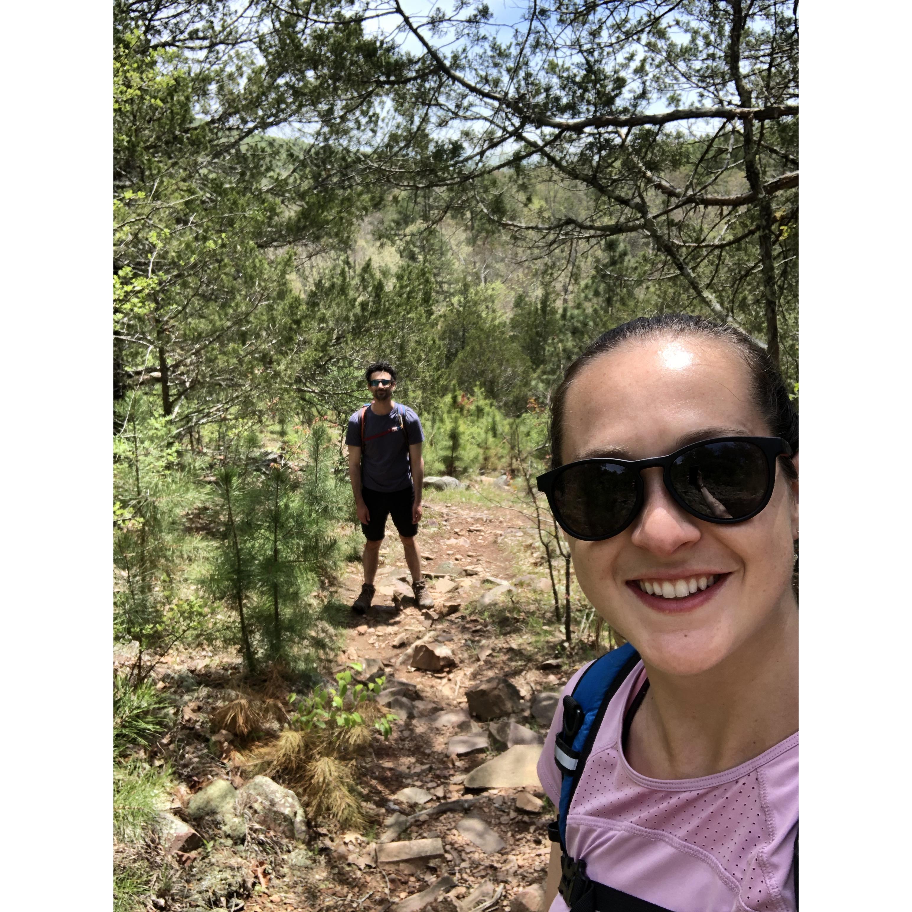 Our first camping trip to Mark Twain National Forest. During Covid, we became avid campers and hikers