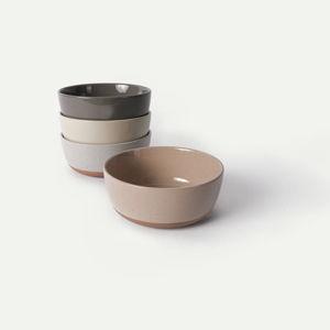 Assorted Neutrals; Flat Cereal Bowls - Set of 4