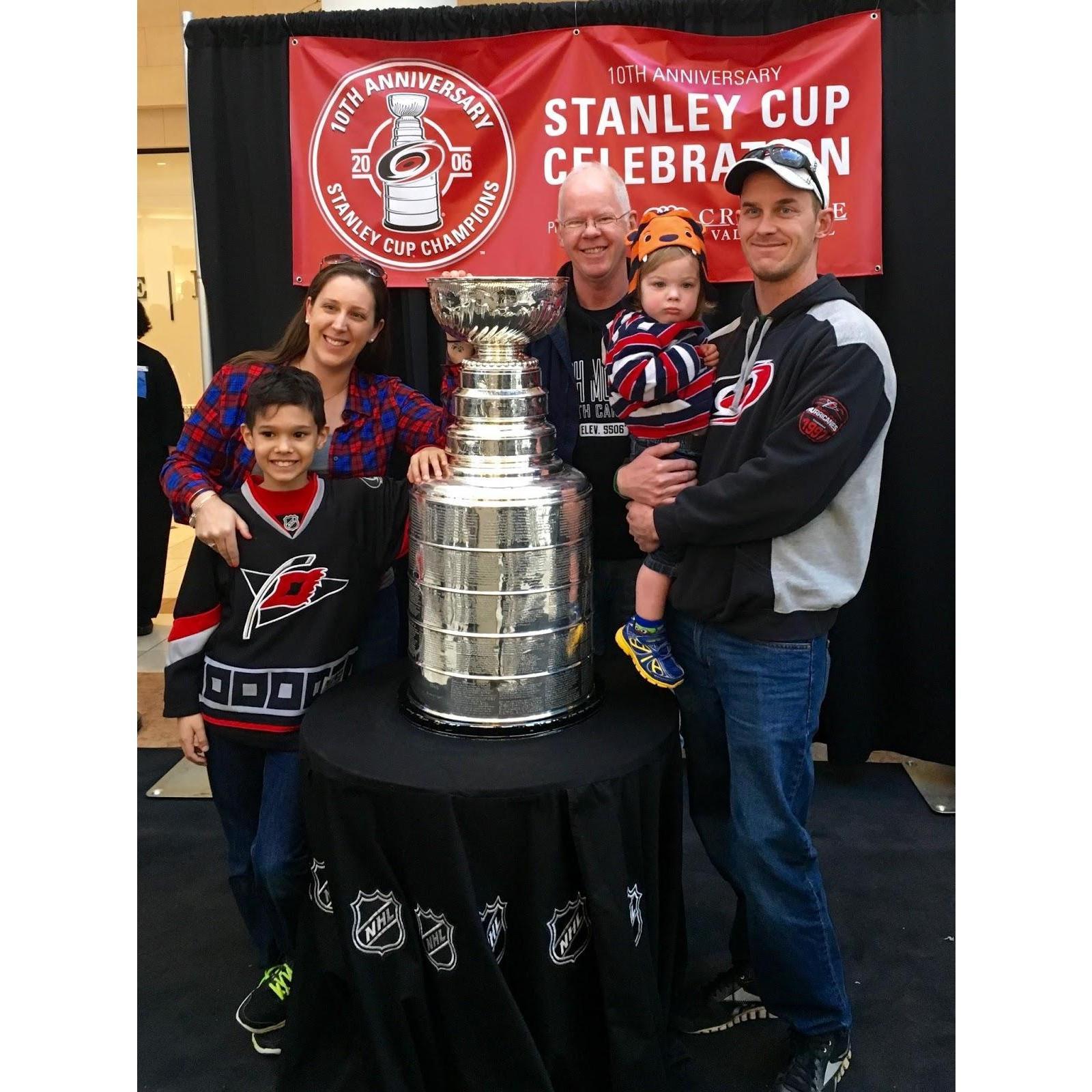 Visiting the Stanley Cup for the second time! We also did back in high school together!