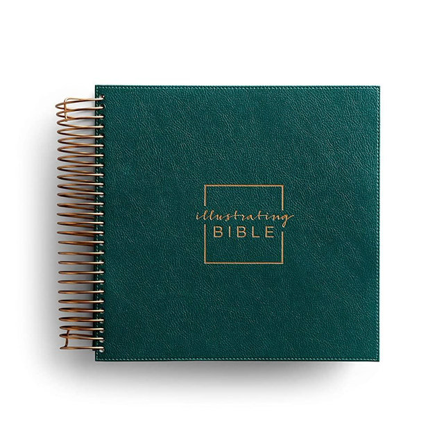 Illustrating Bible CSB Green (Spiral Bound Journaling Bible)