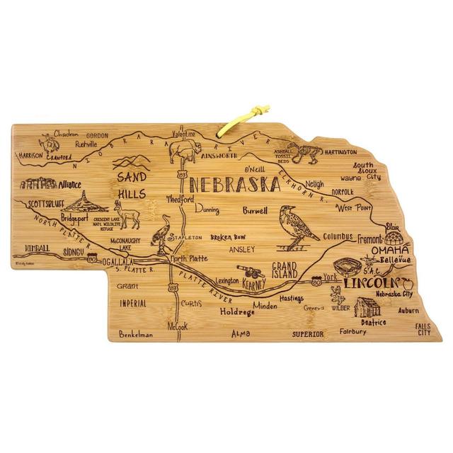 Totally Bamboo Destination Nebraska Serving and Cutting Board
