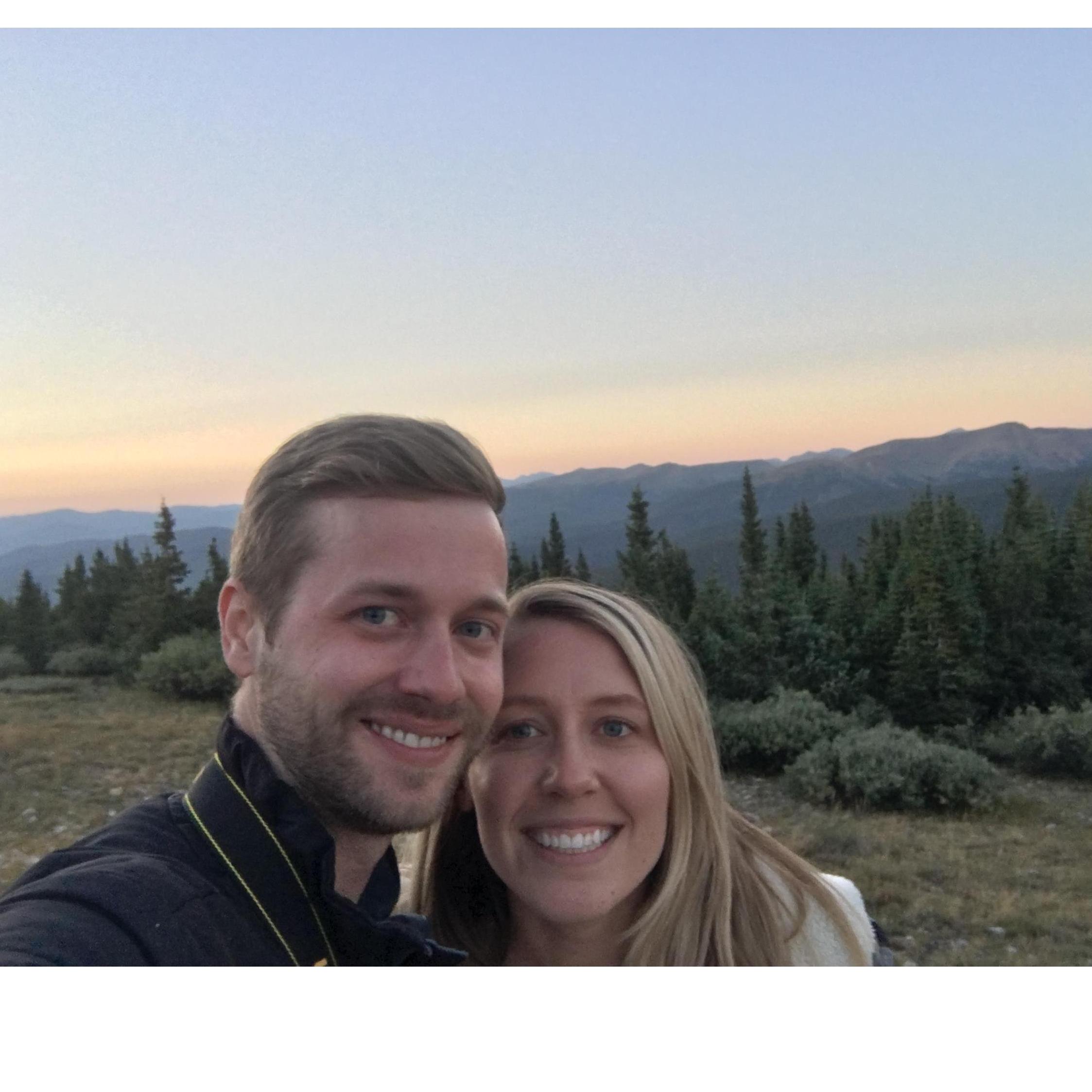 The spot where Ryan proposed to Jamie at sunset while camping. This is Georgia Pass, just south of Keystone.