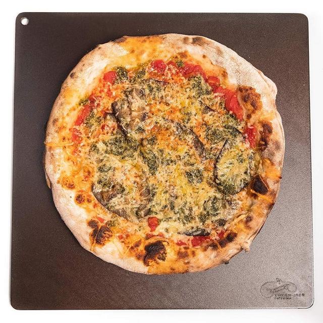 Dough-Joe Emperor Pizza Steel Baking Sheet-"The Emperor"-15" x 15" x 1/2." 32 Pounds of Carbon Steel, Made in USA, great for creating a Wood-Fired Oven crust in your own home