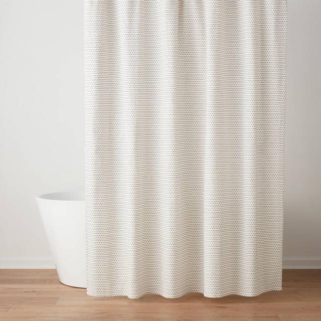 Woven Dotted Line Shower Curtain - Threshold™