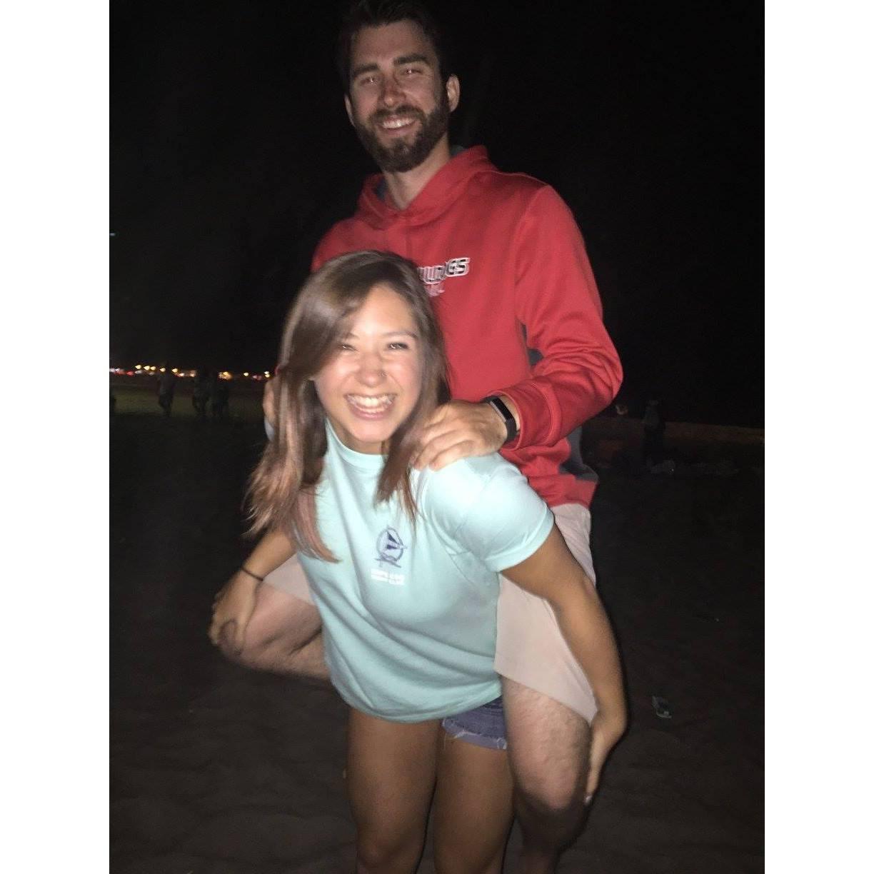 First beach trip to watch fireworks 🎆