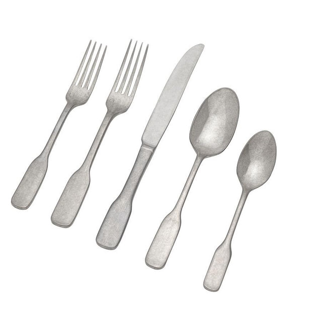 Ashton Tumbled Flatware, 20 Piece Set