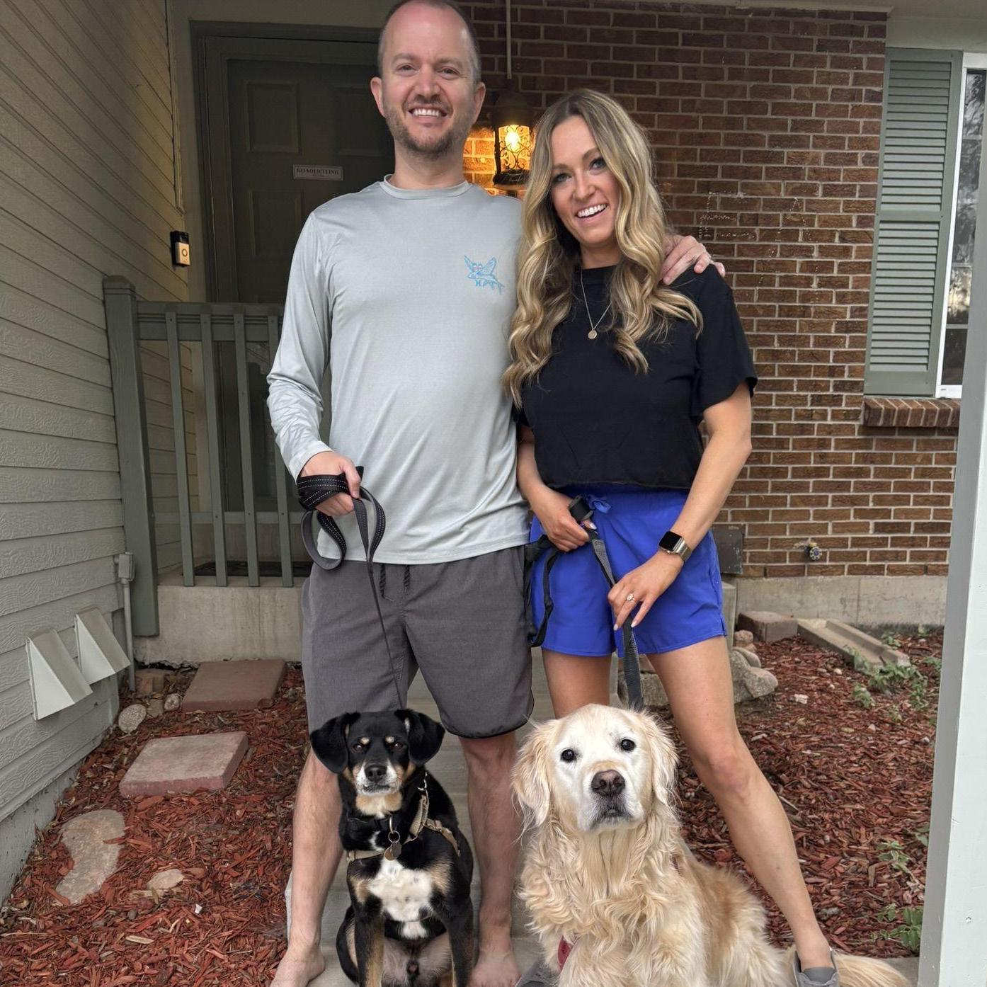 First family picture in front of our home; Aurora, CO | July 2025