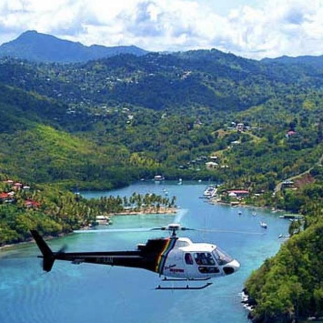 Helicopter ride into St. Lucia!