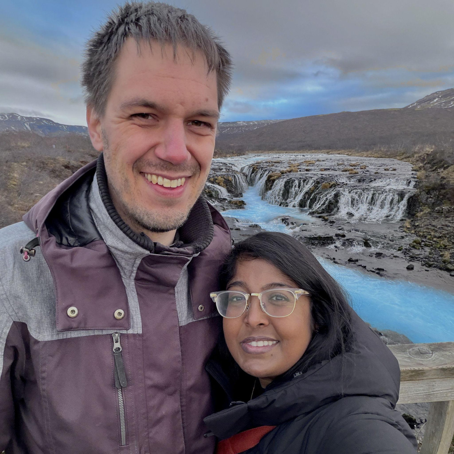 Overlooking the icy blue waters of Iceland!