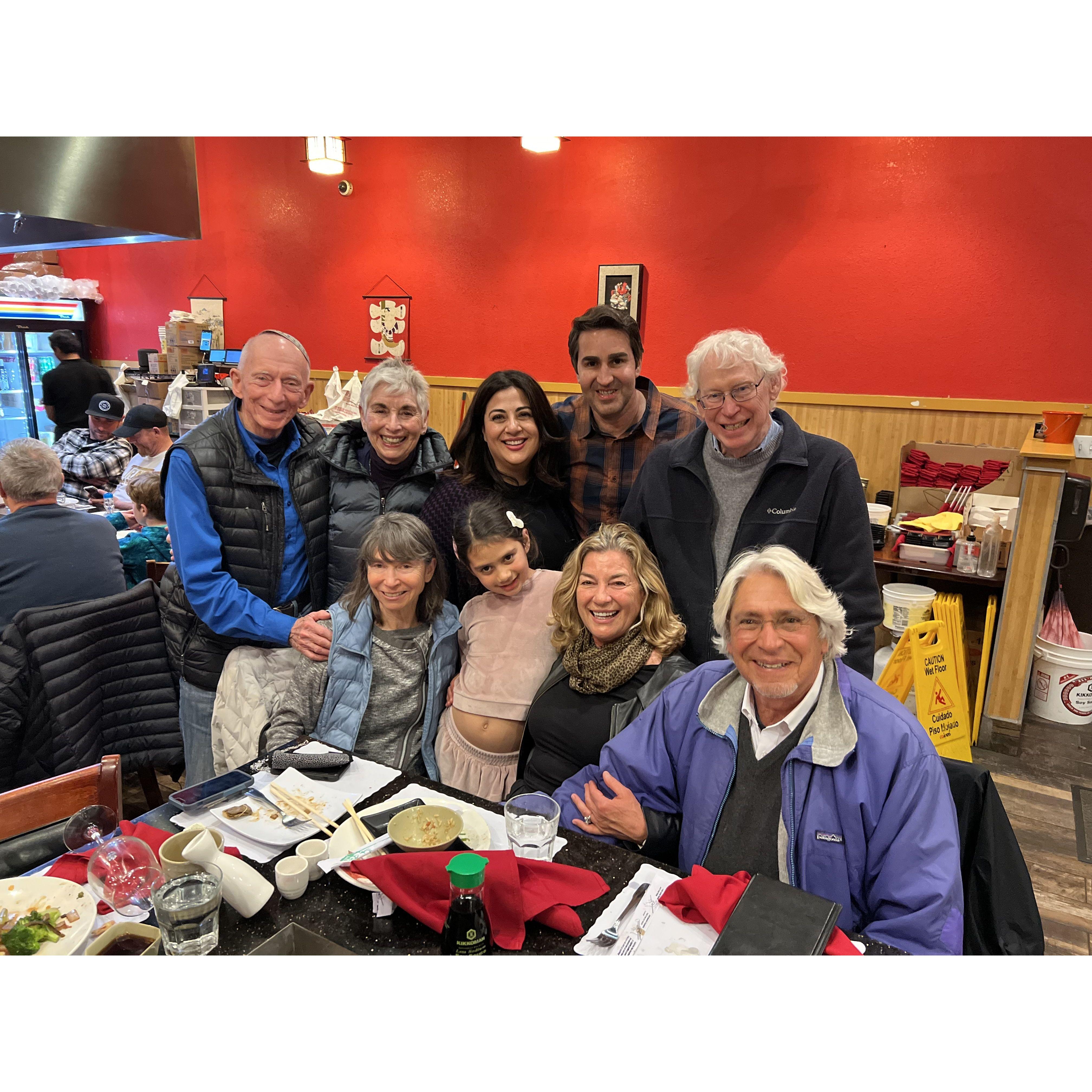 Stan's family, Bruce, Peg, Jennifer, Phil, Bruce, Susan, Violet, Kimberly  & Stan
