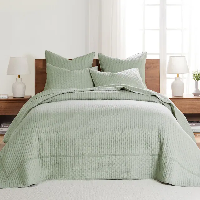 Cross Stitch Desert Sage King Bedspread Set - Levtex Home