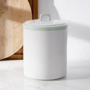 Baker Pistachio Rim Medium Ceramic Canister