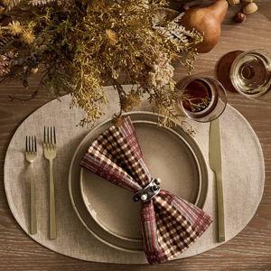 Metallic European Linen Placemat Set of 12